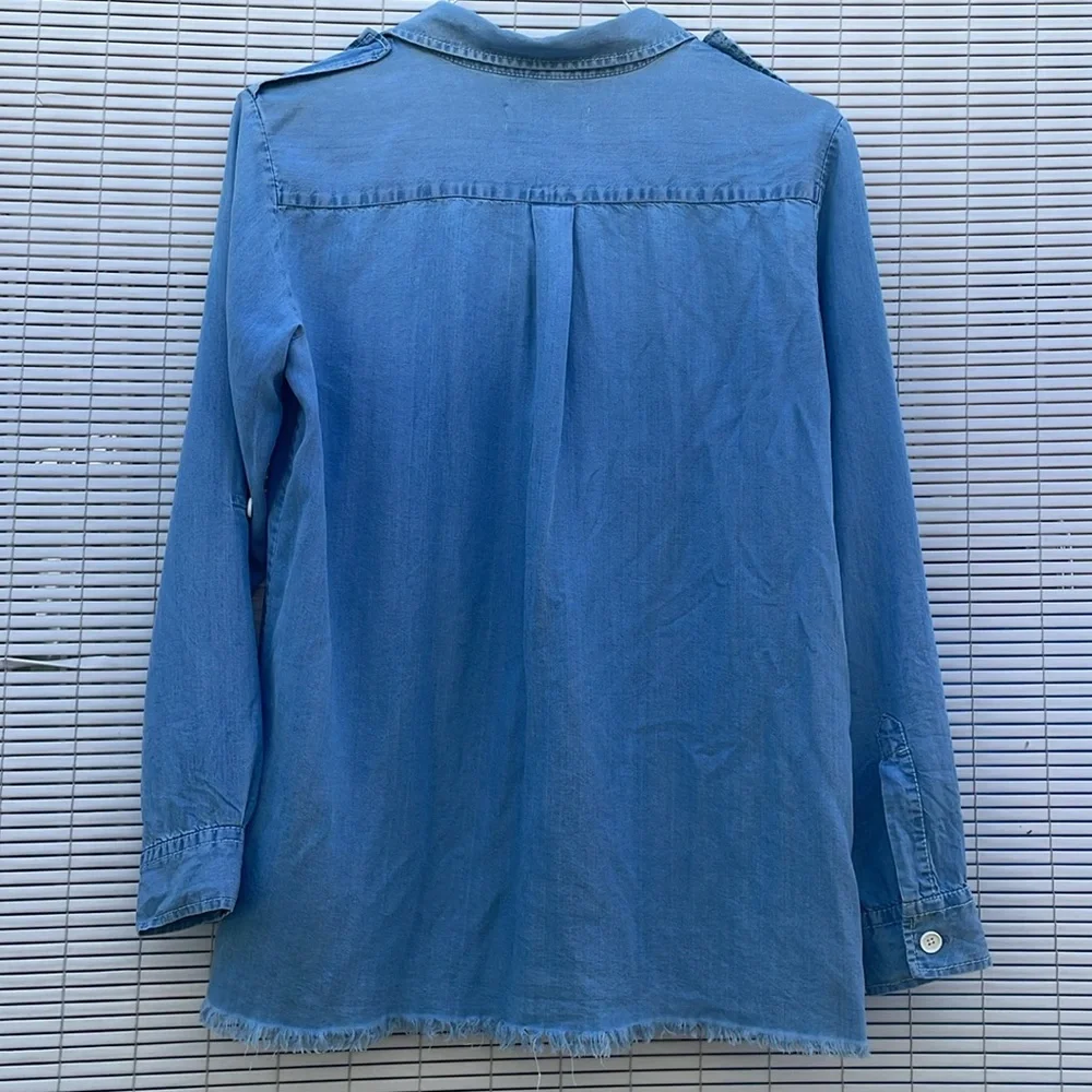 Zara Jean Lyocell Button Down Shirt - Picture 2 of 6